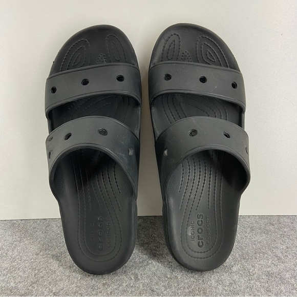 CROCS Men’s Classic Slides in Black Size 10 - Picture 6 of 6